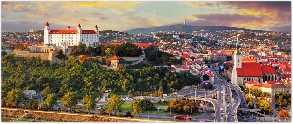 Tablou - Panorama bratislavei, Slovacia (120x50 cm)