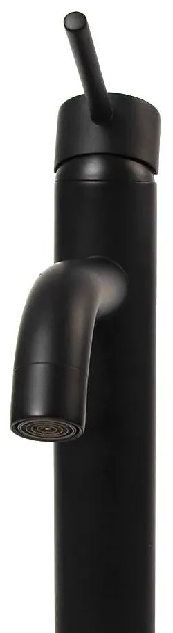 Baterie Lungo înaltă negru mat - H 28 cm