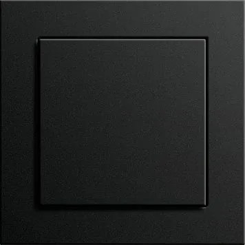 Întrerupător simplu GIRA E2 flat cu ramă simplă negru mat