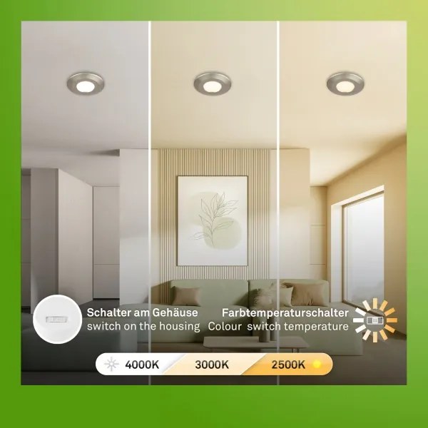 Briloner 7588032 - Set de 3 plafoniere LED pentru baie KLIRA, 1x LED/4,9W/230V, IP44, crom