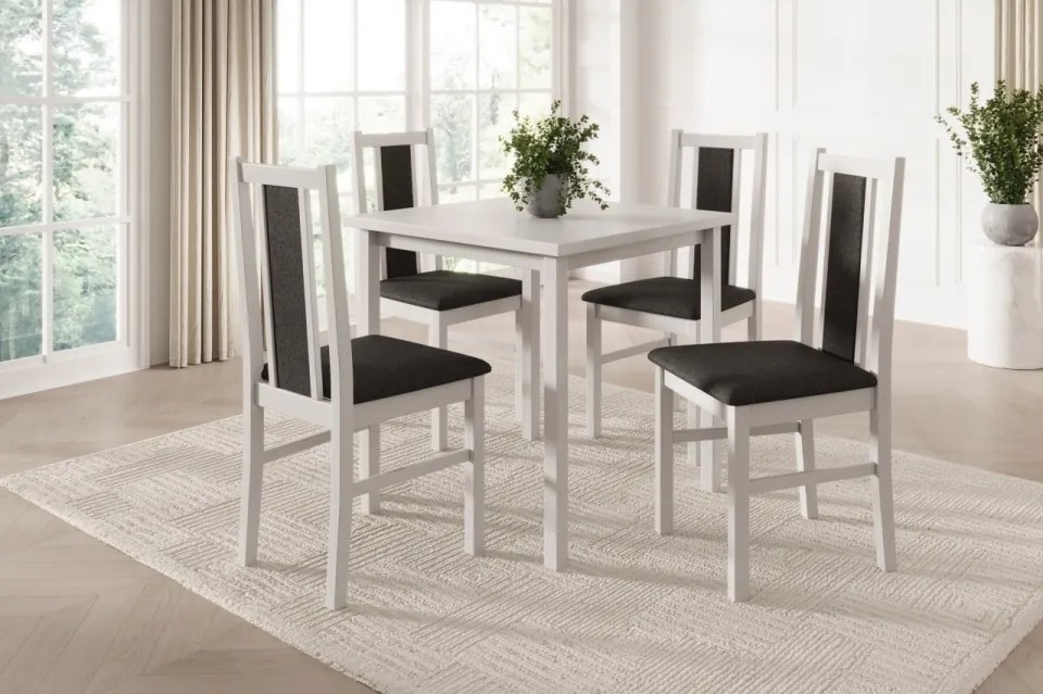 Scaun tapitat, din lemn, Vos XIV, ADRK Furniture (Culoare: Nuc inchis / Opium 99)