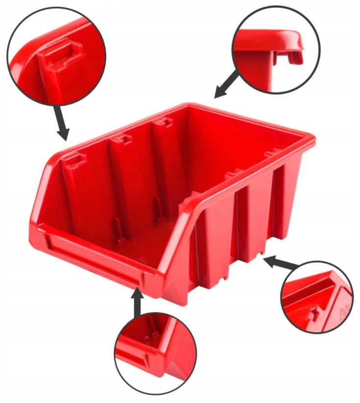 Perete pentru unelte 39x39cm + 25 cutii RED
