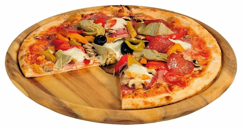 Kesper 28462 Placă de pizza din salcâm, dia. 32 cm