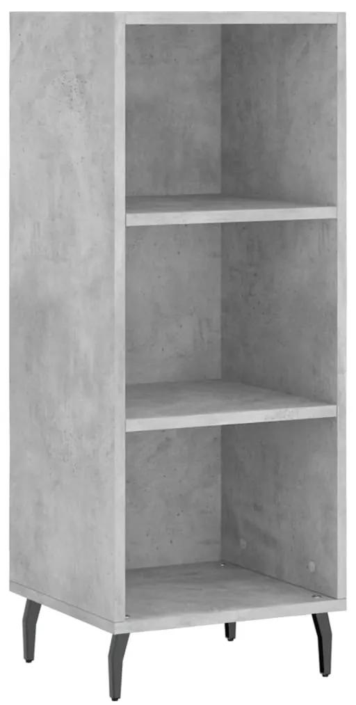 828752 vidaXL Servantă, gri beton, 34,5x32,5x90 cm, lemn prelucrat