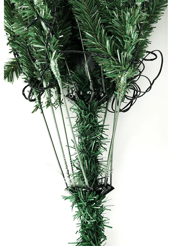 Brad de Crăciun de calitate 3D, cu lumini, verde, 180 cm, LED 300, CHRISTMAS TYP 6