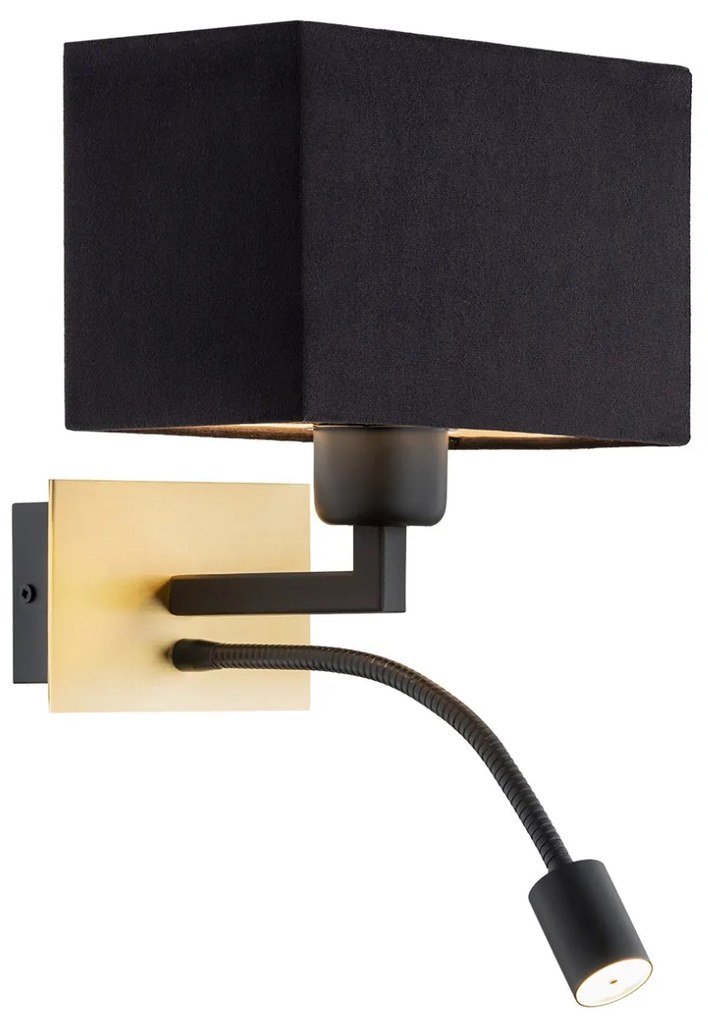 Aplica de perete design elegant BILL II negru