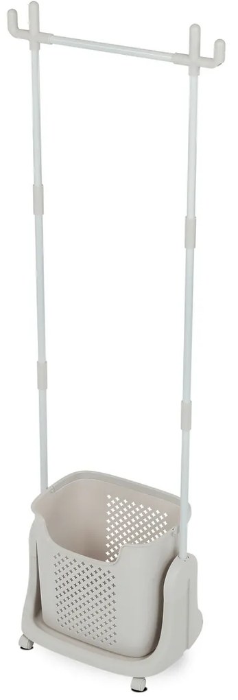 Suport pentru haine cu coș GD-186 BGE, plastic,alb