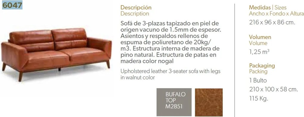 Canapea 3 locuri, eleganta design italian Griselda AC-KF1016-3P