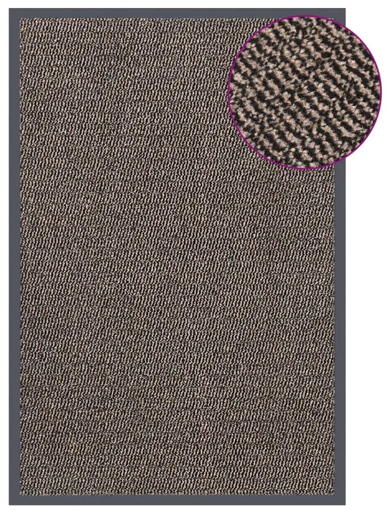 vidaXL Covoraș de intrare cu smocuri, maro închis, 80x120 cm