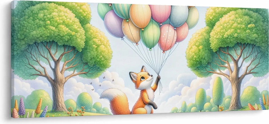 Tablou – Vulpe fericită (120x50 cm)