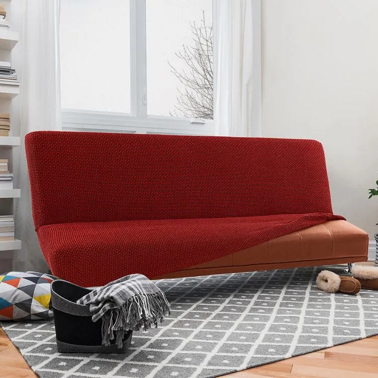 Nueva Textura Huse care se întind foarte bine NIAGARA cărămizii 2fotoliu cu manere de lemn (l. 130 - 160 cm)