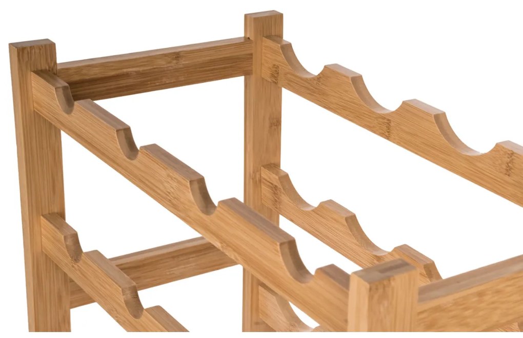 Raft pentruvinuri G21 din bambus, 8 sticle, S