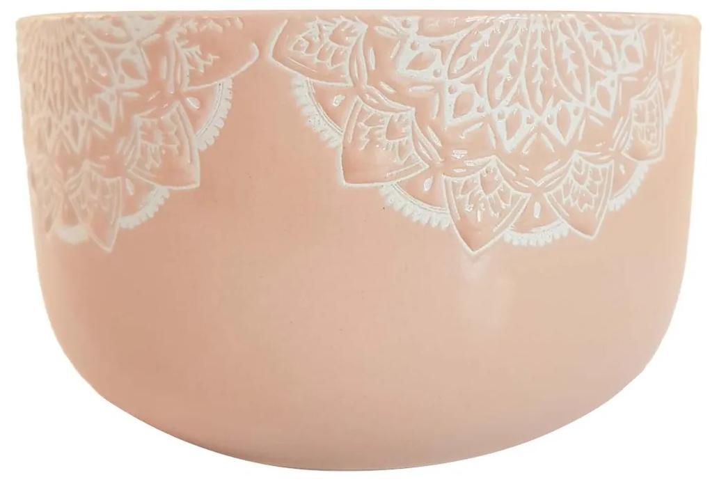 Bol Ceramica MANDALA, 320 ML, culoarea Roz