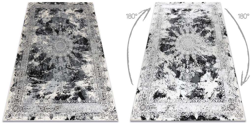 Covor VINCI 1407 modern Rozetă vintage - structural fildeş / gri