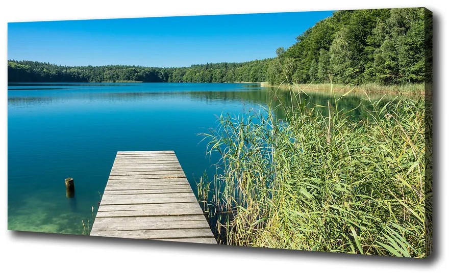 Tablou pe pânză Pier pe lac