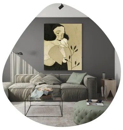 Oglindă de perete BESSO 60x60 cm negru