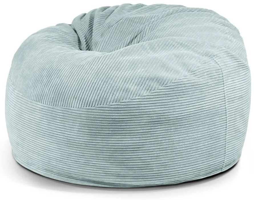 Fotoliu bean bag verde mentă cu tapițerie din catifea reiată Om 110 – SLOWDOWN