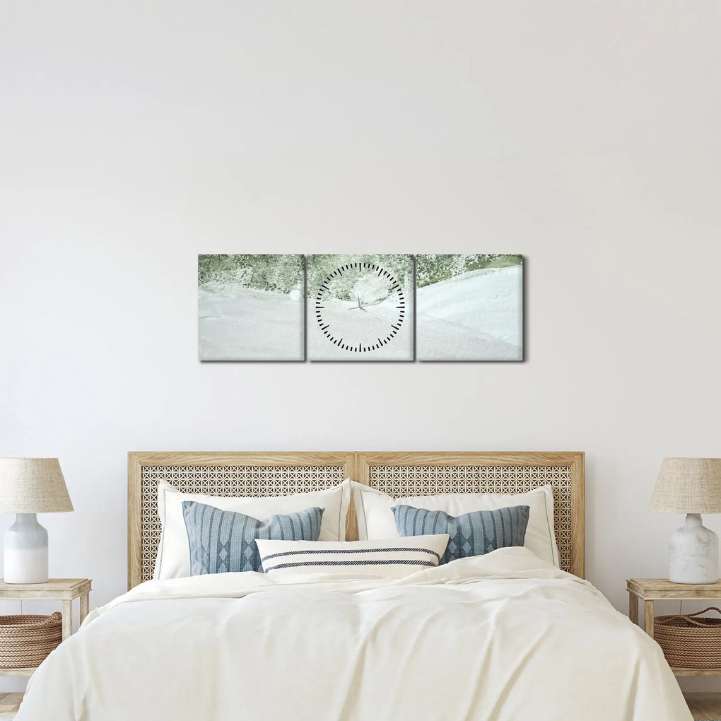 Abstract din pensule (cu ceas) (90x30 cm)