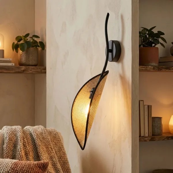 Aplică LOTUS 1xE14/10W/230V negru/bej