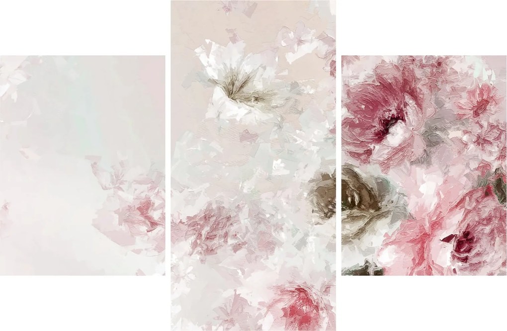 Tablou - Pictura flori roz (90x60 cm)