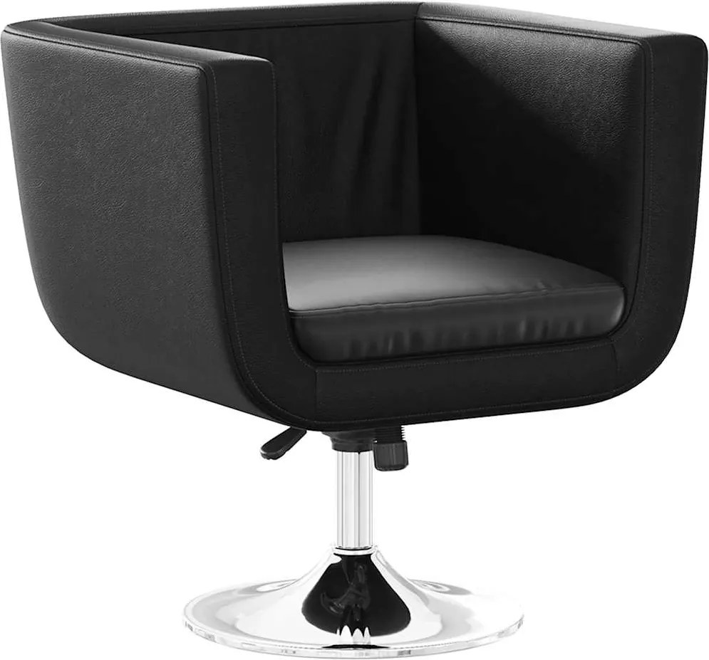 vidaXL Scaun de bar, negru, piele ecologică