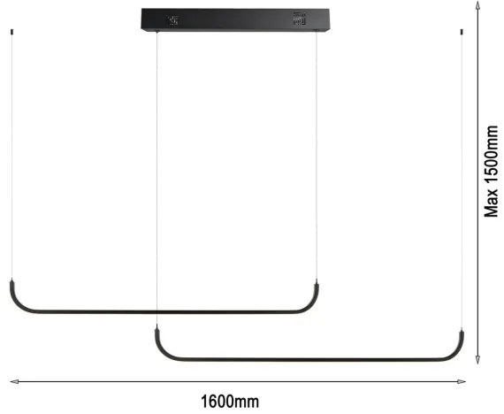 Lustră LED dimabilă pe cablu Immax NEO 07226L PATTINI LED/53W/230V Tuya + telecomandă