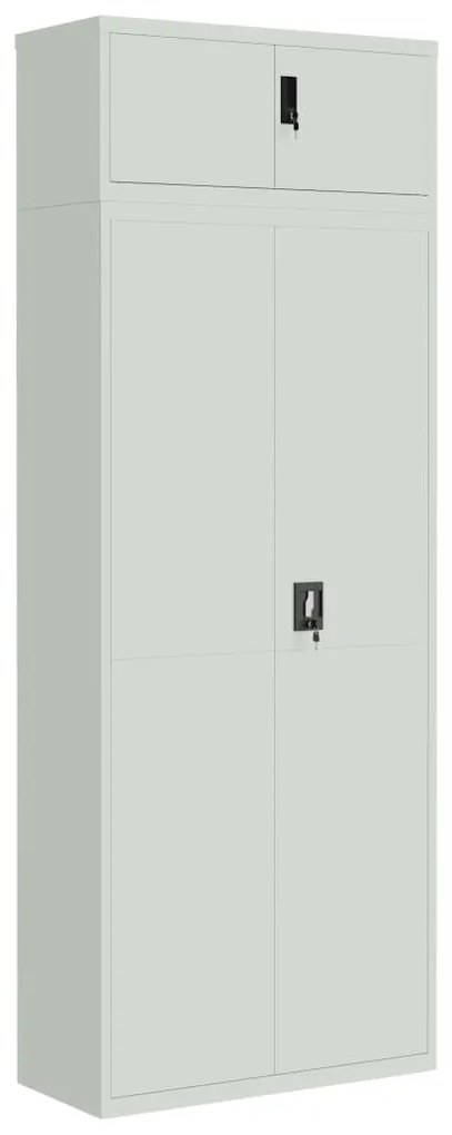 vidaXL Fișet, gri deschis, 90x40x240 cm, oțel