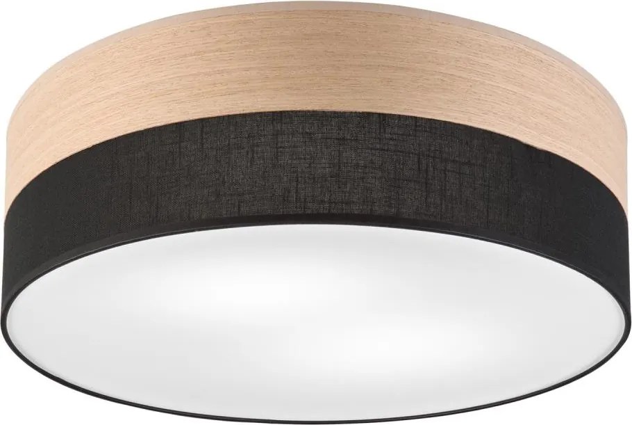 Plafonieră SIRJA WOOD 2xE27/15W/230V d. 45 cm negru/stejar