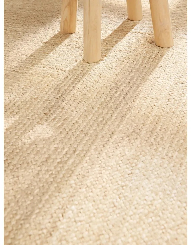 Covor culoare naturală deschisă reversibil, țesut manual din iută 80x150 cm Sharmila Natural White – Hanse Home