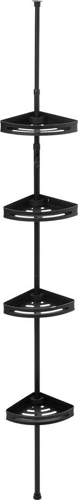 Raft telescopic pentru dus, 4 cosuri, 20,5 x 20,5 x 240 cm