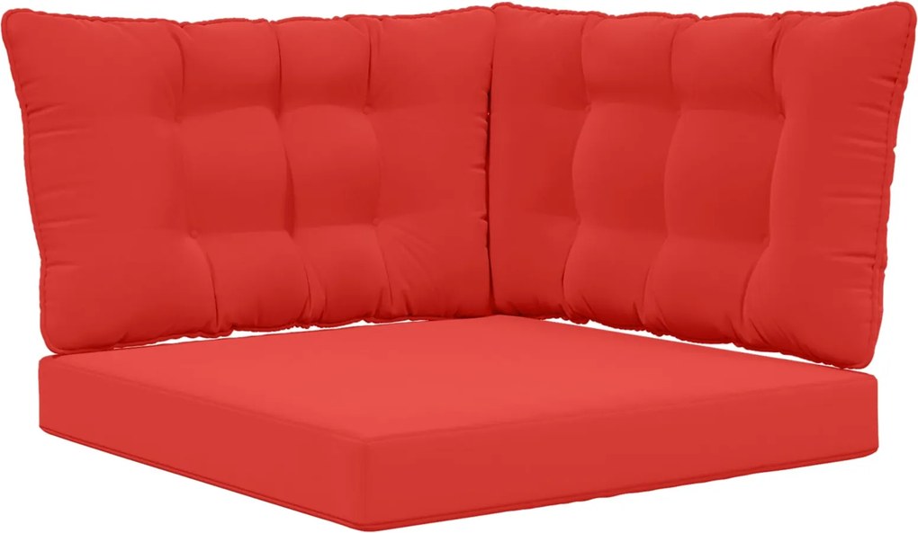 vidaXL Perna pentru canapea de exterior 3 pcs Roșu Poliester