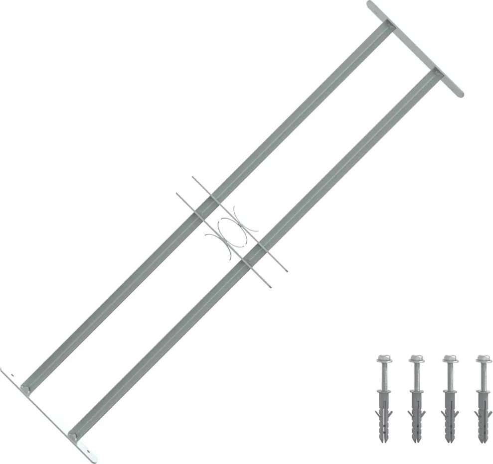 vidaXL Grilaj de siguranță pentru ferestre cu 2 bare transversale 700-1050 mm
