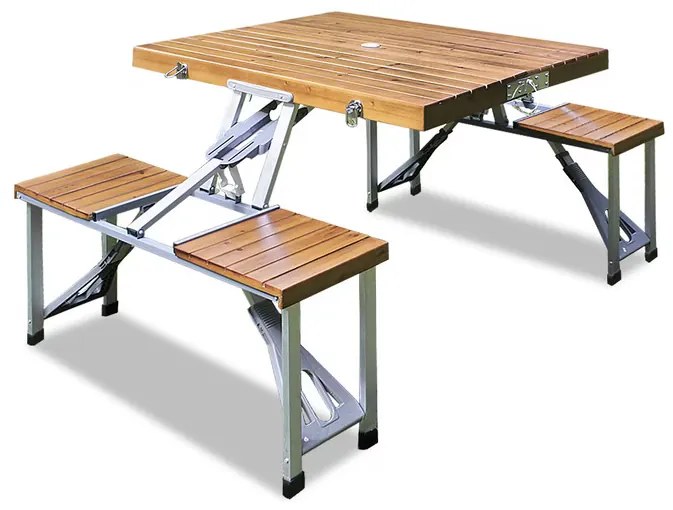 Deuba Set de camping pliabil - lemn