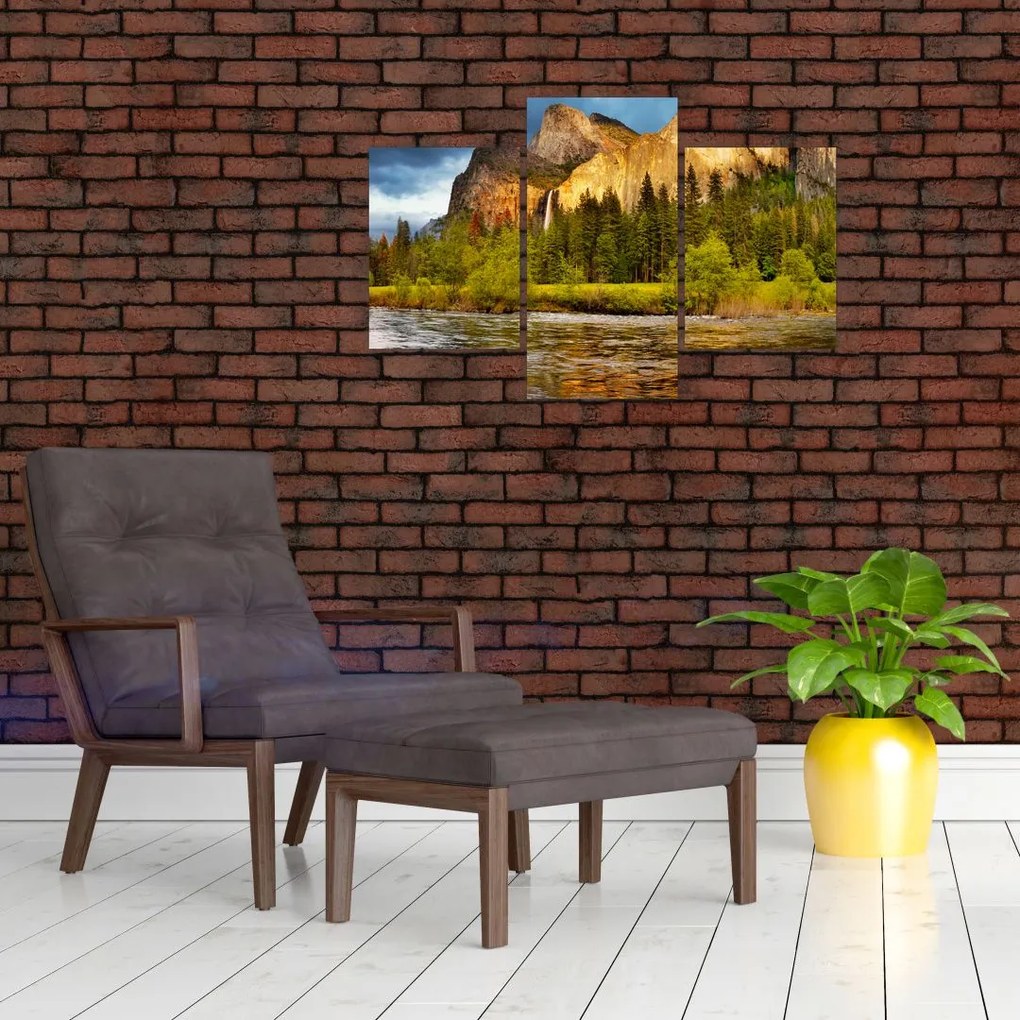 Tablou - Stânci lăngă lac (90x60 cm)