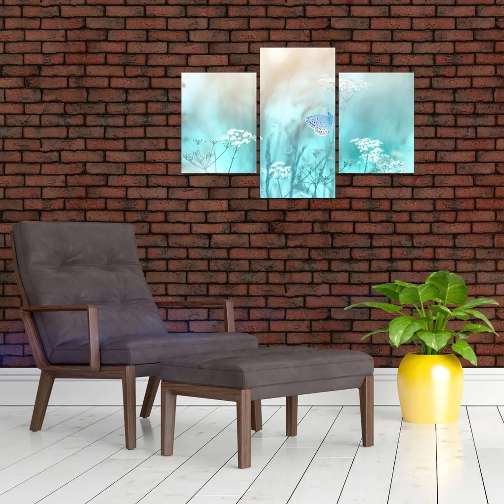 Tablou - Fluture în albastru (90x60 cm)