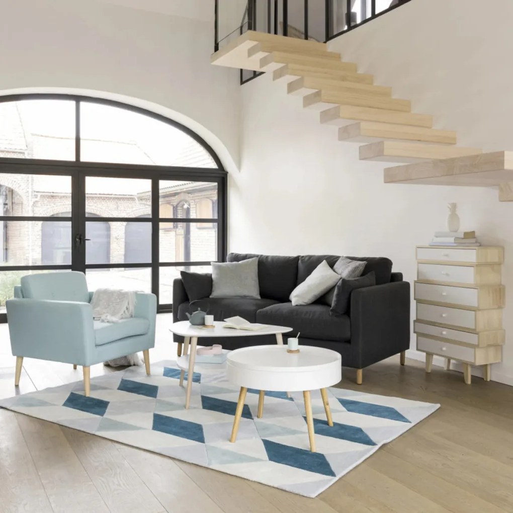 Masă de cafea rotundă cu depozitare 60 cm