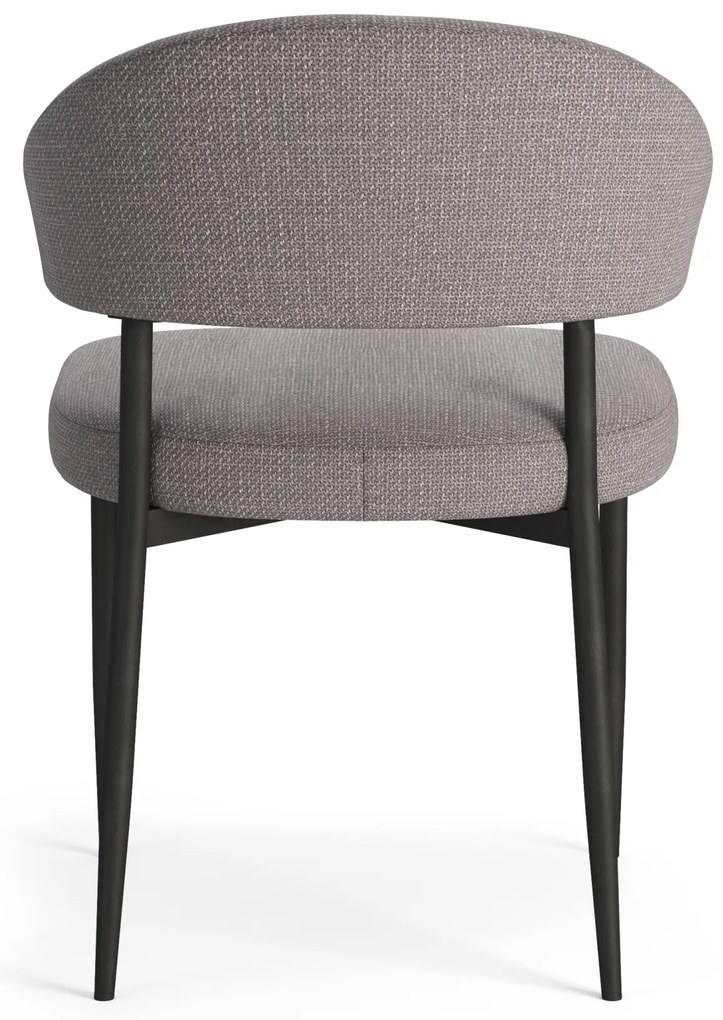 MAZZONI EXPORT IRIS Gri deschis Taupe (material Basel 34) - SCAUN MODERN TAPIȚAT PENTRU SALON/SUFRAGERIE LOFT