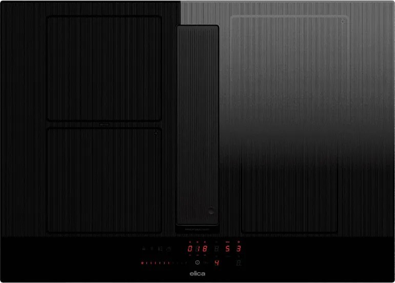 Plitа vitroceramica incorporabila cu sistem de aspirare Elica NikolaTesla Velvet BL/A/72, 7,2 kW, Capacitate de aspirare 620 m³/h, Autocapture, Comfort Silence, Bridge Zone, Stop&Go, Negru