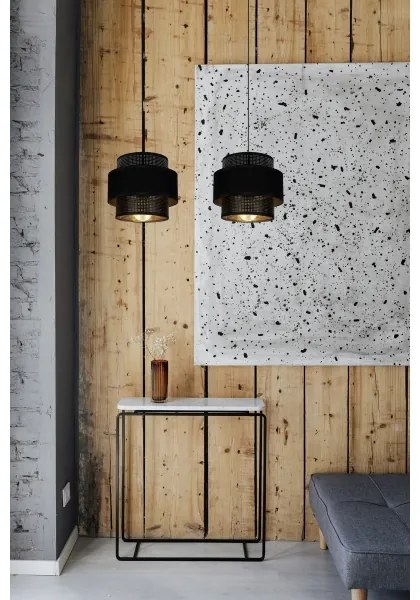 Lustră pe cablu NESS 2xE27/60W/230V neagră