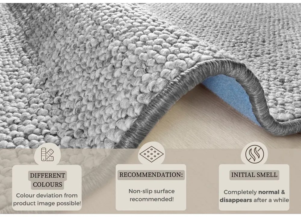 Covor gri 140x200 cm Wolly – BT Carpet