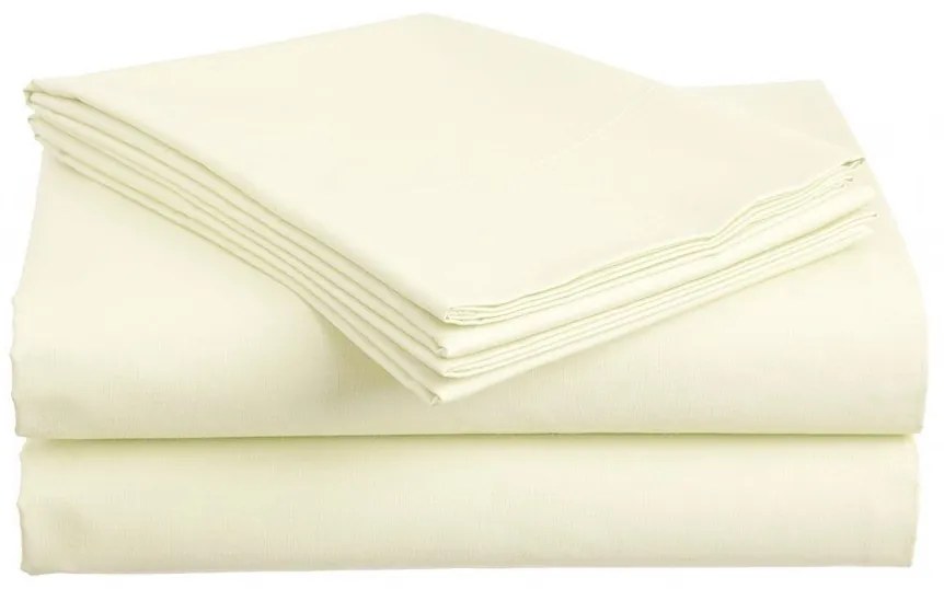 Cearsaf de bumbac crem 140x240 cm