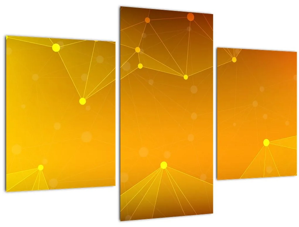 Tabloul abstract galben (90x60 cm)
