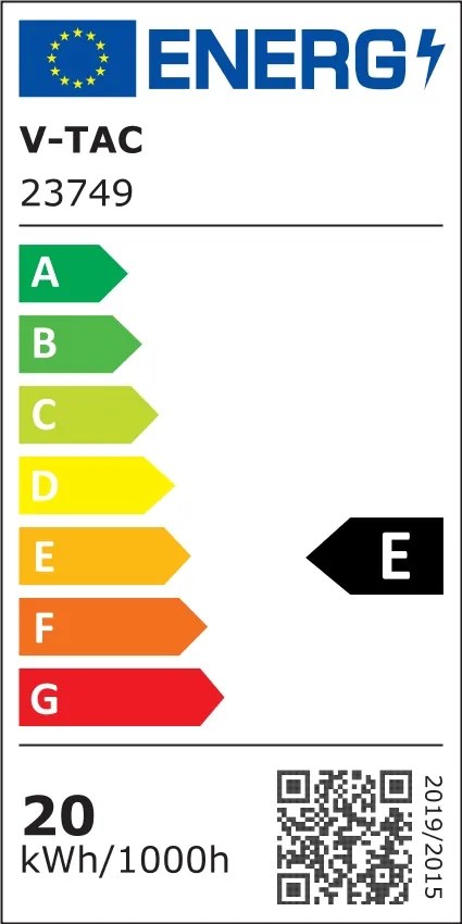 Bec LED E27, 20W (150W), V-TAC, A80, 2452lm, Lumina Rece (6500K)