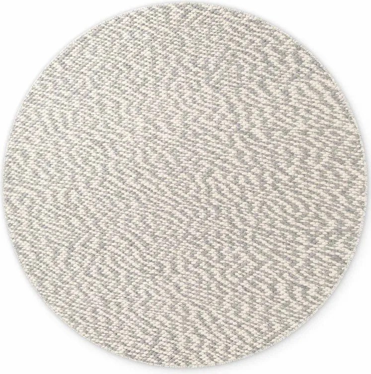 Covor gri deschis/crem țesut manual rotund din lână ø 160 cm Lyon Beans – Elle Decoration