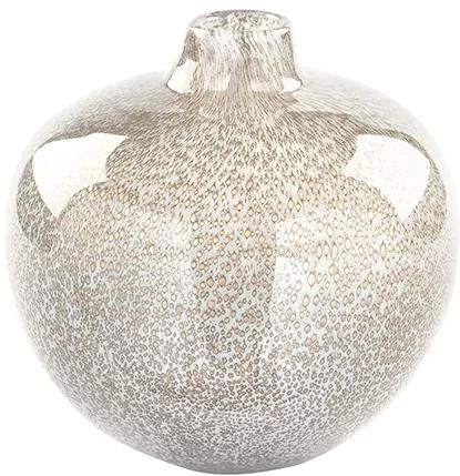 Vaza SILVA, sticla, alb, 20x19 cm