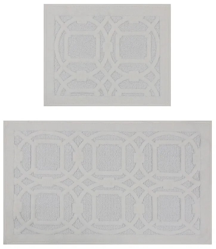 Set 2 covorase de baie, Beverly Hills Polo Club, Elena Cream, 100% bumbac