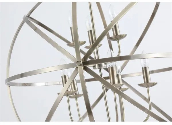 Searchlight 2478-8AB - Candelabru suspendat ORBIT cu lanț, 8xE14/60W/230V, alamă