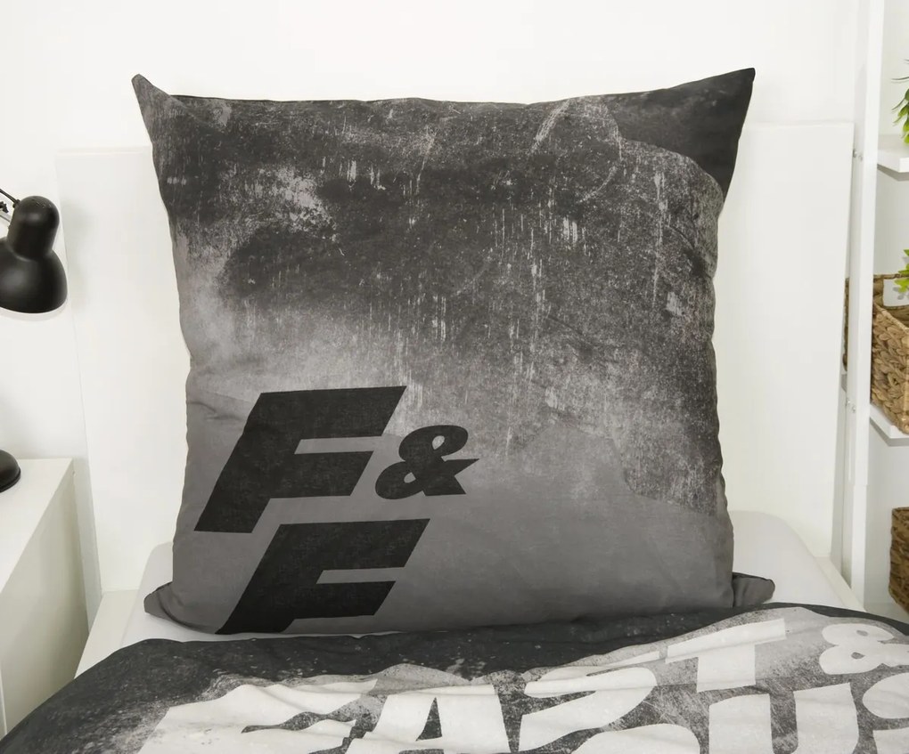 Lenjerie de pat din bumbac Herding Fast andFurious, 135 x 200 cm, 80 x 80 cm