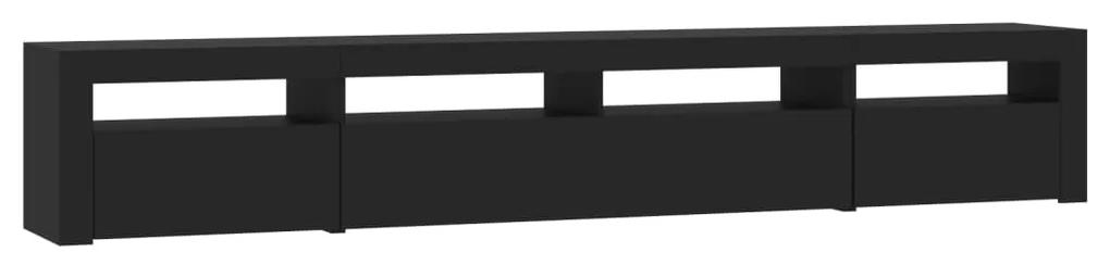 Comoda TV cu lumini LED, negru, 240x35x40cm 1, Negru, 240 x 35 x 40 cm