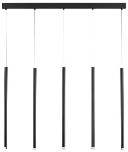 Lustra cu 5 pendule LED design tubular DANDIA